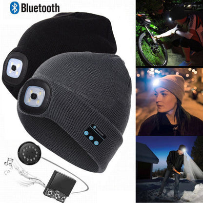 Bluetooth LED Hat Wireless Smart Headset Headphone