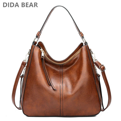 DIDABEAR Hobo Bag – Women's Leather Handbag, Vintage Shoulder Tote with Large Capacity