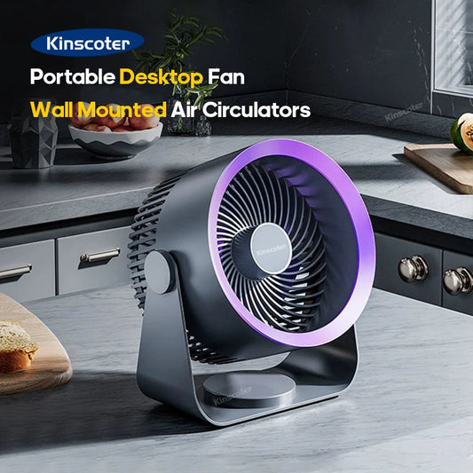 KINSCOTER Multifunctional Electric Fan – Wireless Portable Circulator