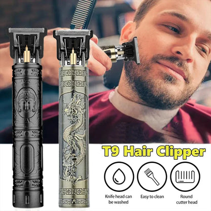 Vintage Electric Hair Clipper - Rechargeable Barber Trimmer for Men