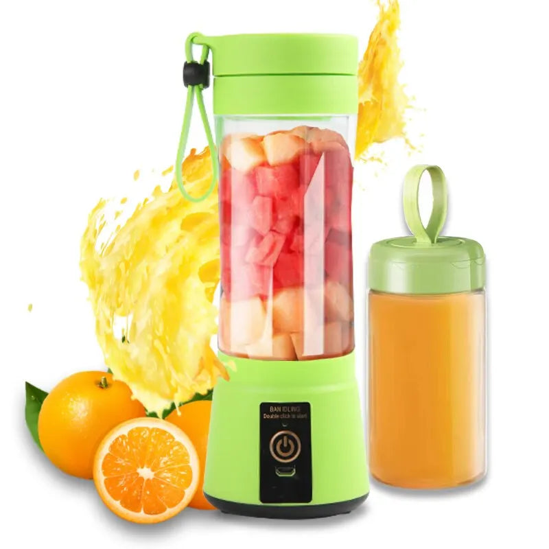 Portable USB Fruit Juice Blender – 6-Blade Mini Juicer Cup for Home & Travel