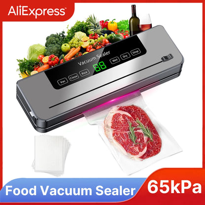 Compact 65KPA Vacuum Sealer Machine – Automatic Food Preservation for Home Kitchen