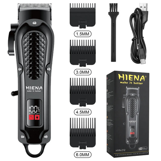 Hiena HYN-212 Electric Hair Clipper - USB Rechargeable Cordless Beard Trimmer