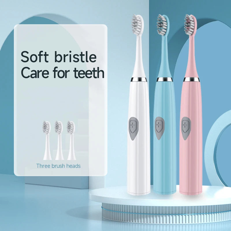 Electric Toothbrush for Adults - Soft DuPont Bristles, IPX6 Waterproof