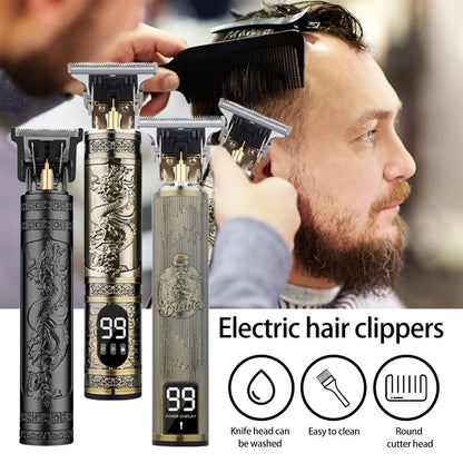 T9 Hair Clipper - 0mm Electric Beard Trimmer & Body Hair Shaver for Men