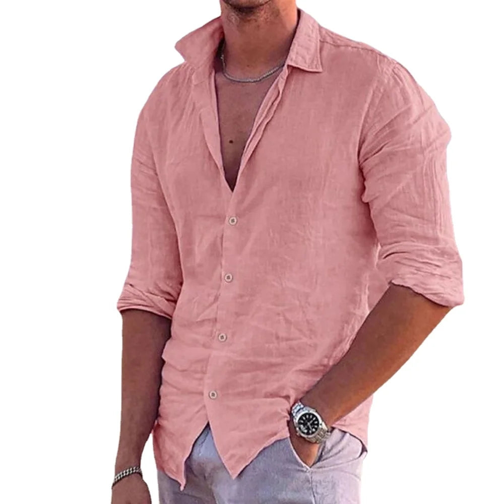 2024 New Men's Shirt Cotton linen