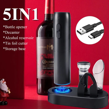 Electric Wine Opener – Automatic Corkscrew with Charging Base