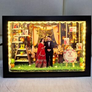 Unique Personalized Gift, Miniature Rectangular Shape Wall Mount Frame 3D, Customised Photo 3D, Trending Gift For Birthday, Anniversary,Couple Gifts,Mom Dad,Baby Gift Frame,Multicolor size 10x8 inches