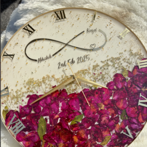 Varmala Preservation In Round Clock Design Frame