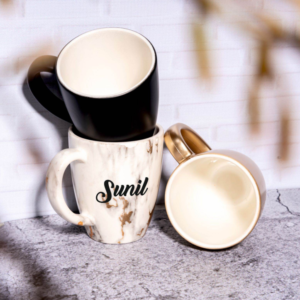 Premium Bistro Mug – Personalized Coffee Mug – Unbreakable Mug With Name – Personalized Coffee Mug