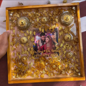 Varmala Preservation With Kaleera In Wooden Frame – Affordable Kaleera And Mala Preservation