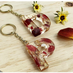 Resin Alphabet Keychain