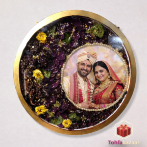 Wedding Garland Resin Photo Frame – 16 Inch