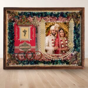 12x16 Inches Half Deep Varmala Preservation Frame